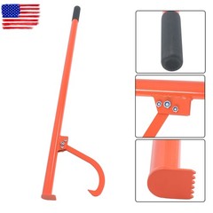 58in Felled Cant Hook Logging Tool – Steel Log Roller Tool W/ Rubber handle