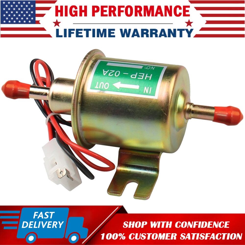 12V Universal 2.5-4PSI Gas Diesel Inline Low Pressure Electric Fuel Pump HEP-02A