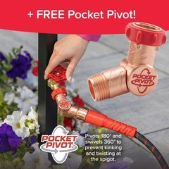 Pocket Hose Ballistic 50 FT Expandable Garden Hose w/Pocket Pivot Swivel Connect