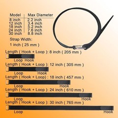 VELCRO Brand Bulk Pack 30 Reusable Fastening Cable Straps with Buckle Variety”””
