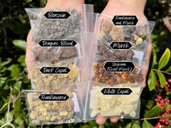Resin Incense Starter Kit: Set of 8 Resin Sampler, Burner, Charcoal & Tongs