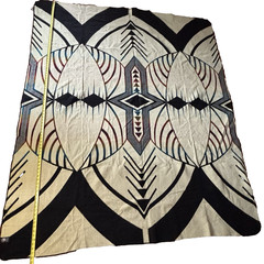 NWT Indian Creations by Incas 80% Alpaca Blanket 75×88 Ecuador Reversible Tribal