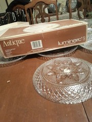 Luminarc J G DURAND ANYTIME CUT CRYSTAL Snack SET 12 Piece NEW
