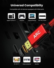 Silkland 4K HDMI ARC Cable for Soundbar, 4K 60Hz HDMI 2.0 Cable 6.6ft, (18Gbps,