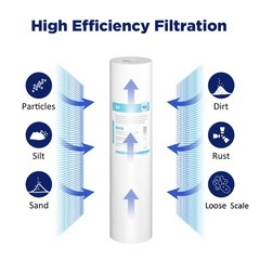 1/5 Micron 20×4.5″ Big Blue Sediment Water Filter Replacement Whole House 1-16PK
