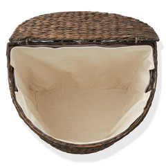 Brown Espresso 20.5 In. X 24.25 In. Wicker Water Hyacinth Decorative Baskets Hal