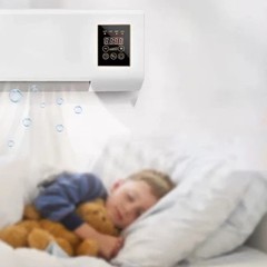 1800W Wall Mounted Fan Heater 2-in-1 Cooling Heating Quiet 20㎡ Room