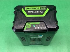 GreenWorks Pro LB605 60V Lithium MAX 5.0 HC – LIGHTS UP 1 BAR – UNTESTED