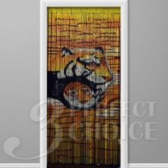 Bamboo Handmade Curtain Beads Window Door Shoji Room Divider Tiger Tigers Print