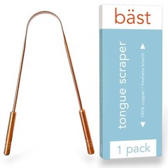 Tongue Scraper • 100% Copper (2 Pack) Premium Tongue Cleaner • Improve Oral Heal