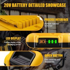 2PACK Dewalt DCB203 20V Max Battery 3.0Ah Lithium Ion Li-Ion 20 Volt /Charger