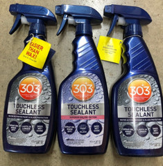 (3) SPRAY BOTTLES 303 PRODUCTS 16oz TOUCHLESS SEALANT FOR PAINT & GLASS 30392CSR