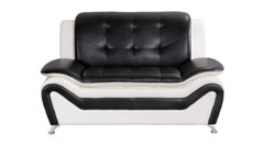 PRICE DROP Black White 2PC Sofa Loveseat Set Contemporary Modern Furniture