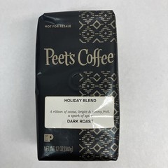 Peet’s Coffee Holiday Blend Ground Coffee Dark Roast 4.5lbs (12oz/6 Bag) BB06/26