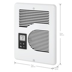 Cadet CEC163TW Energy Plus Electric Wall Fan Heater 5460BTU 220/120V – White