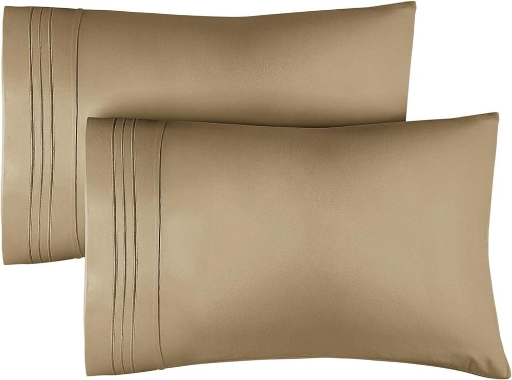 Pillow Cases Set of 2, Hotel Quality Soft Microfiber Pillow Covers by CGK Linens