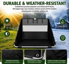 Upgraded 48388 Hopper Bag for Agri-Fab 42″ Tow Lawn Sweeper, Replacement 45-0320