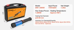 VEVOR 1400w Magnetic Induction Heater Kit Handheld Nut Buster Tool Rusty Screw