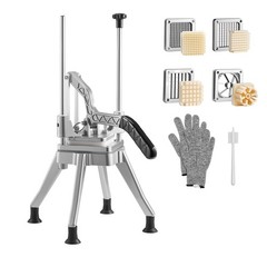 VEVOR French Fry Cutter Commercial Vegetable Chopper with 4 Replacement Blades