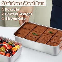 2 Pack Bread Loaf Pans for Baking Bread, 9x5Inch Stainless Steel Meatloaf Bak…