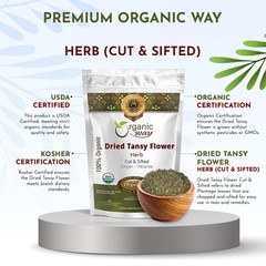 Organic Way Dried Tansy Flower Herb Tea | Origin – Albania (2 Oz)