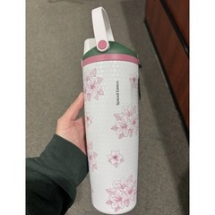 Limited Edition Owala Azalea Water Bottle Flip Lock Lid Handle 30oz NEW