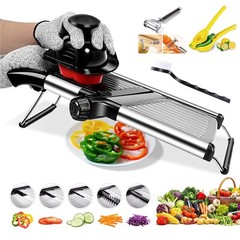 Mandoline Slicer for Kitchen Stainless Steel Food Chopper with Adjustable Blades