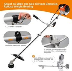 58CC 4 in 1 Grass String Trimmer 2-Stroke Brush Cutter Gas Trimmer Weed Eater US