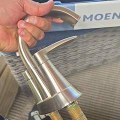 Moen Modern 2-Handle Centerset Bathroom Sink Faucet Brushed Nickel WaterSense