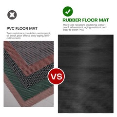 1/8″ Thick Rubber Floor Mat Heavy Duty Garage Floor Protector Mat for Warehouse
