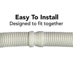 Puri Tech Pool Cleaner Vac Hose Kreepy Krauly Barracuda 1.5in x 4ft White 9 pk