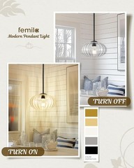 Vintage Style 10.3in Glass Dome Pendant Light Brushed Gold Matte Black (1pc)