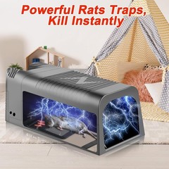 Upgraded Electronic Mouse Trap Control Kill Big Rat Pest Electric Rodent Zapper