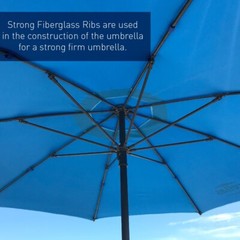 Xbrella – Wind Resistant Beach Umbrella – Sand Base – 7.5’ Round, Patent Pending