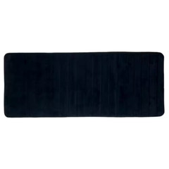 Black Mat Memory Foam Striped Extra Long No Slip Bathroom Rug 24.25 In. X 60 In.