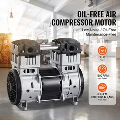VEVOR Air Compressor Motor 2HP 5.2CFM @ 90PSI Oil Free with Max. 145PSI Pressure