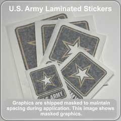 US ARMY Logo Laminated & Masked Stickers Choose from 3″, 4″, 5″, 6″ or 7″ Tall