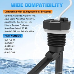 GLX-FLO-RP Flow Switch 15ft Cable For Hayward Goldline Aquarite Salt System Pool