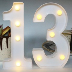H7.88 Inch Light Up Numbers 13 Sign 13th Birthday Decorations Centerpieces