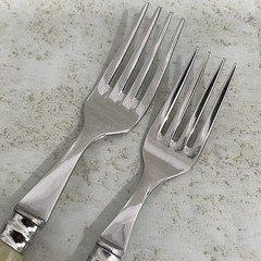 Vintage 5-Piece Flatware Set Stainless Steel 18/10 Pearlized Handle France
