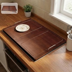 30″x22″ Stove Top Cover Wooden Noodle Board with Handles for Gas Electric Stove