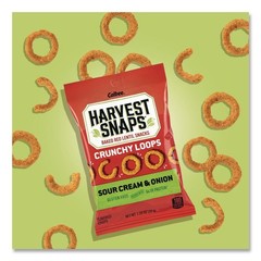 Green Rabbit 22002516 1.35 oz Crunchy Loops – Sour Cream and Onion (8/Box) New