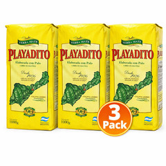 Playadito Yerba Mate 1kg 3 Pack | Traditional Argentine Mate | USA Seller