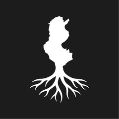 Tunisia Roots Country Outline Silhouette Vinyl Decal Root Heritage sticker