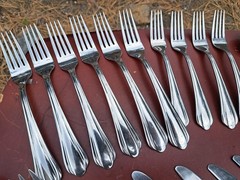 Waterford LINEAR 18/10 Stainless Flatware Vietnam Lot Of 25 Pieces