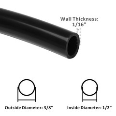 DERPIPR Food Grade Silicone Tubing 3/8″ ID x 1/2″ OD High Temp Flexible Thic…