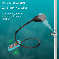 Gas Leak Detector with Extended 15.7-Inch Gooseneck,Ppm Or%Lel Gas Real-Time Gas
