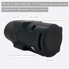 2967-20 & 2967-22 Impact Driver Rubber Protective Boot Cover Fit for Milwauke…