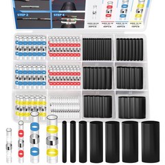 252PCS Heat Shrink Solder Seal Wire 252PCS, white, red, blue, yellow