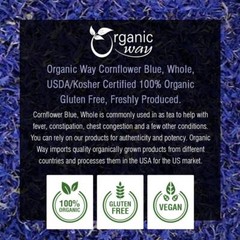 Organic Way Cornflower Blue Whole – Herbal Tea | Kosher & USDA Certified